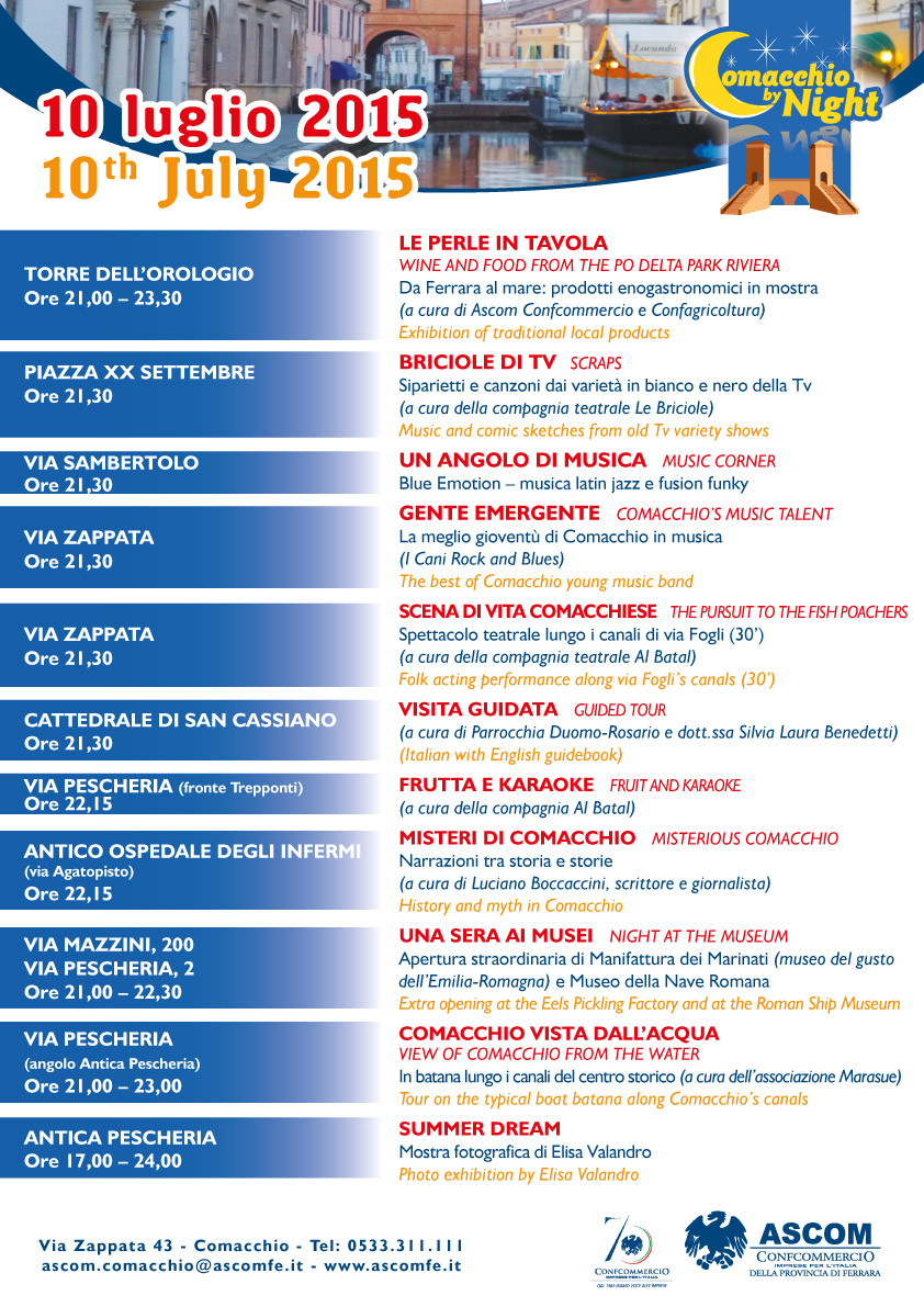 LOCANDINA COMACCHIO BY NIGHT 10 luglio 2