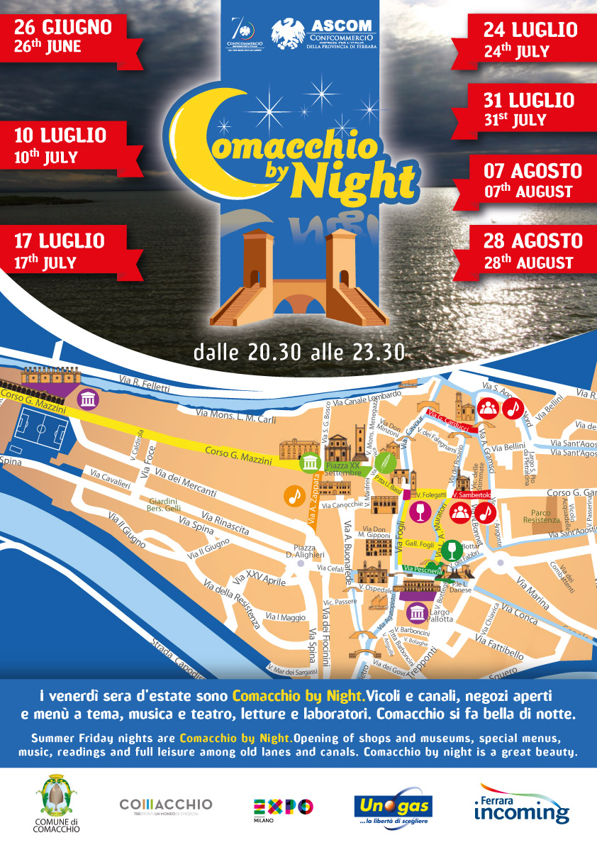 LOCANDINA COMACCHIO BY NIGHT 10 luglio 1