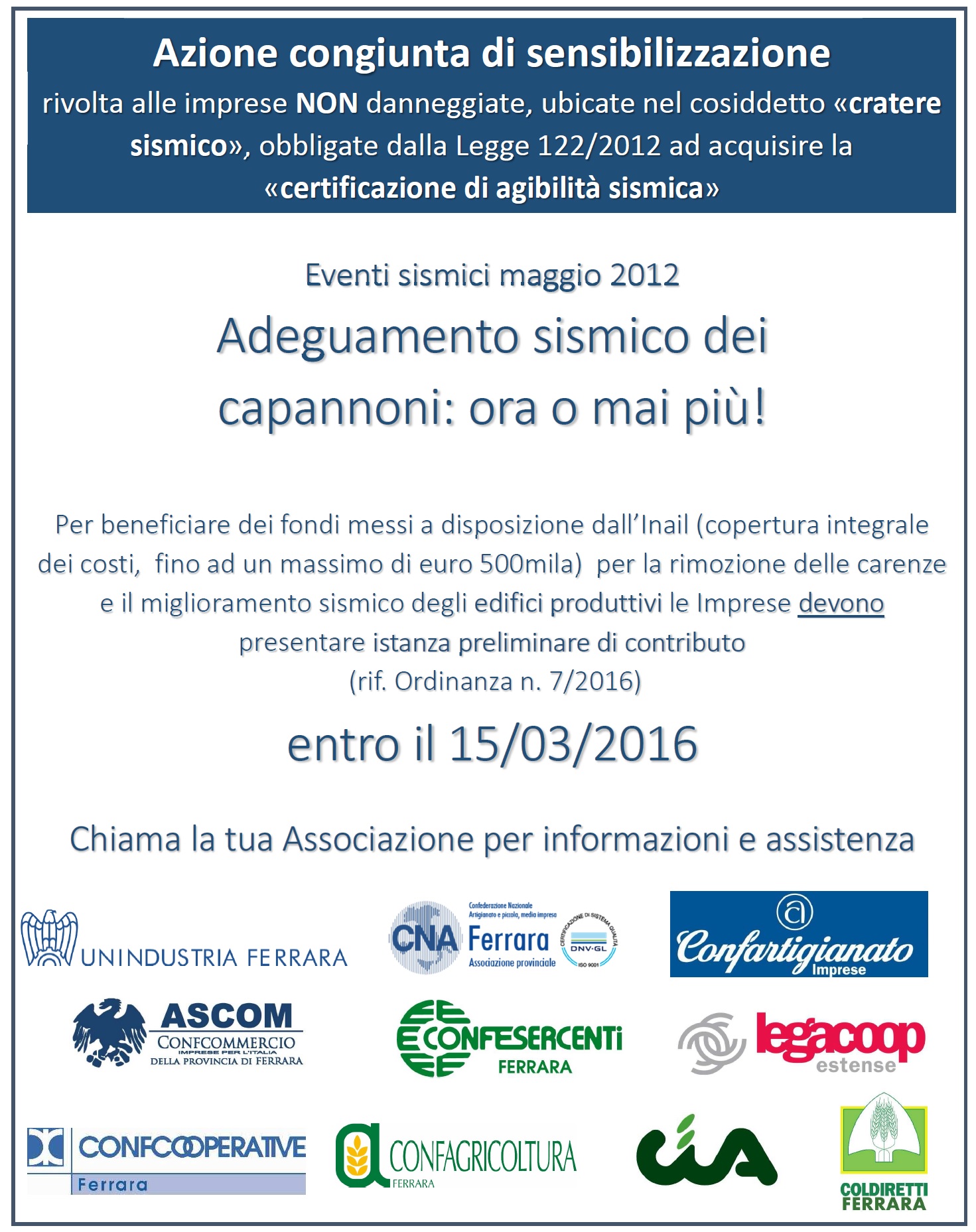 bando adeguamento sismico