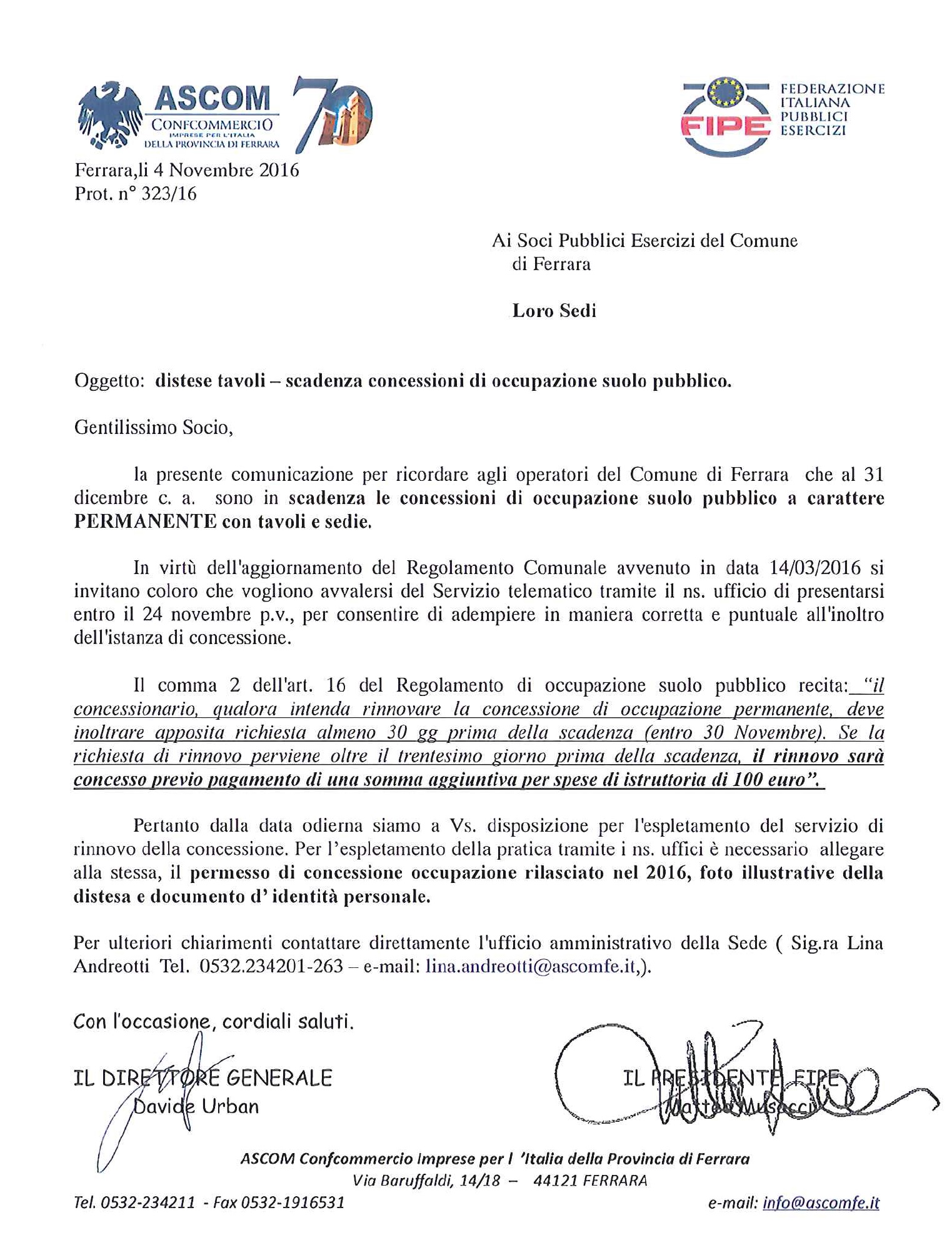 fipe ferrara 4 11 2016